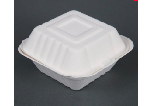  HorecaTraders Hamburger trays | 15x15cm | White | 500 pcs. 