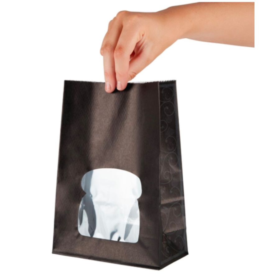 Sandwich Bags | Window | Recyclable | Black | 250 pcs.