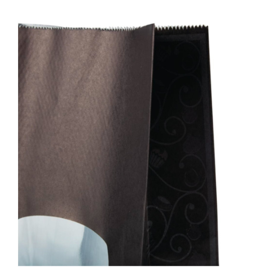 Sacs à sandwich | Fenêtre | Recyclable | Noir | 250 pièces