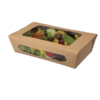 HorecaTraders Salad bowls | kraft paper | 1L | insert closure | 200 pcs