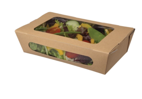  HorecaTraders Salad bowls | kraft paper | 1L | insert closure | 200 pcs 