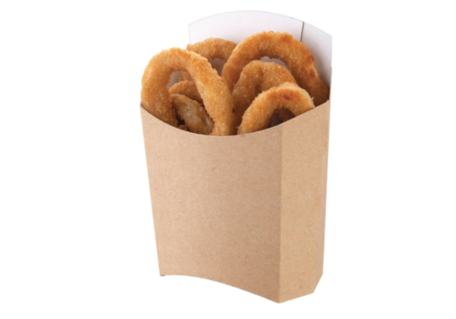  HorecaTraders Contenants de frites biodégradables | 1000 pièces | 12,5 (h) x 4,9 (l) x 8,1 (p) cm 
