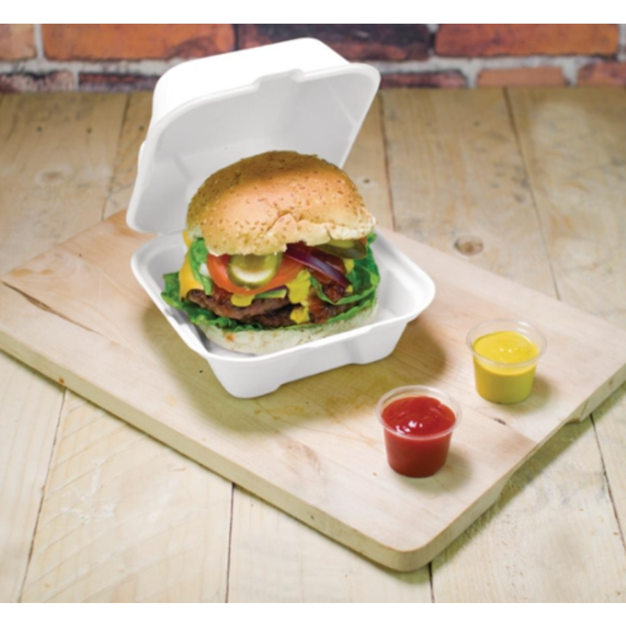 Hamburger trays | Degradable | 500 pcs. | 14.8 x 15.2 x 7.9 cm