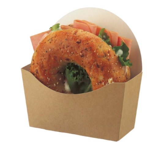  HorecaTraders Bagel boxes | Cardboard | Biodegradable | 1000 pcs. | 4 x 12 x 12 cm 