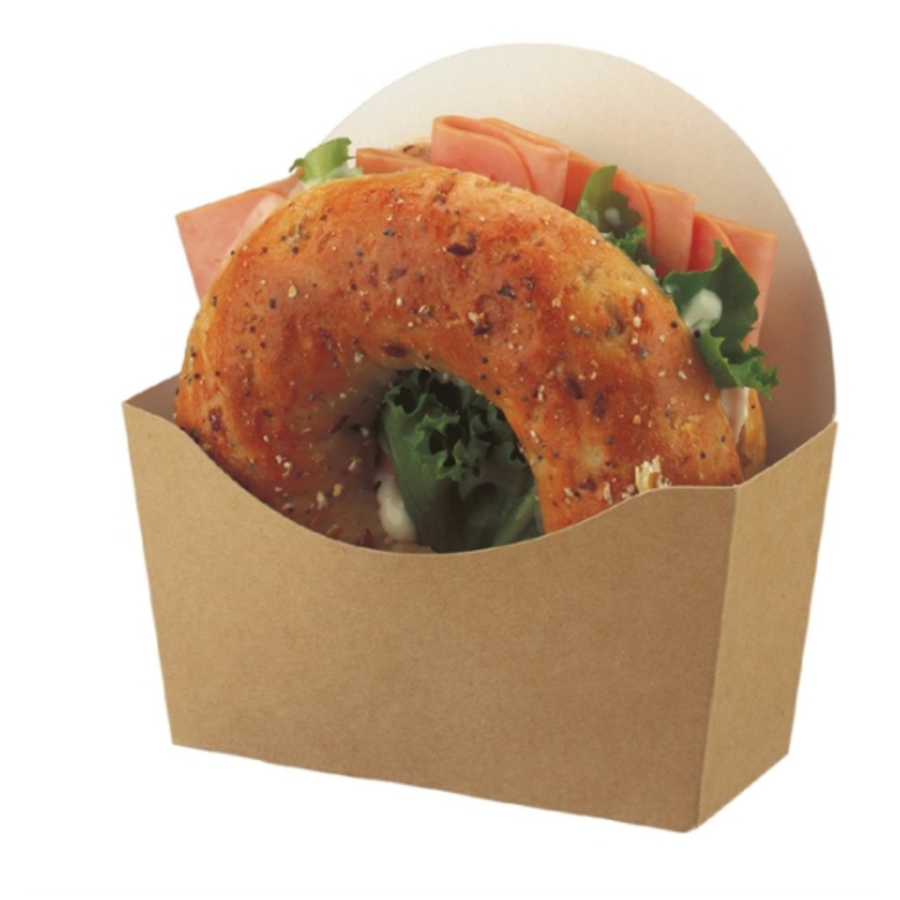 Tasses à bagel | carton | Biodégradable | 1000 pièces | 4 x 12 x 12 cm