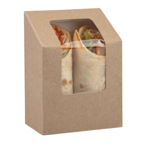  HorecaTraders Wrap boxes | Biodegradable | 500 pcs. | 9 x 5 x 9 cm 