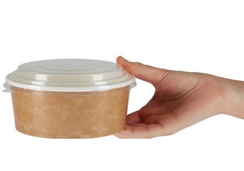  HorecaTraders boîtes alimentaires avec couvercle recyclable 700 ml (150 pièces) 