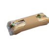 HorecaTraders Recyclable baguette packaging | 500 pcs. | 21cm | Push-in closure