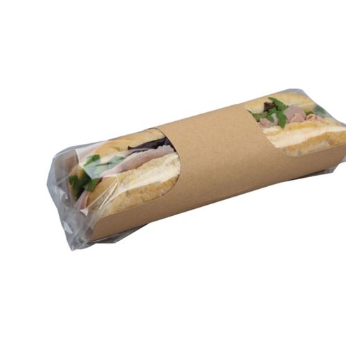  HorecaTraders Emballage de baguette recyclable | 500 pièces | 21 cm | Insérer le verrou 