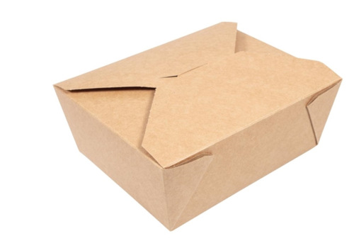  HorecaTraders Food containers | Degradable | Cardboard | 500 pcs. | 1.3L | 12x15.2x6.4cm 