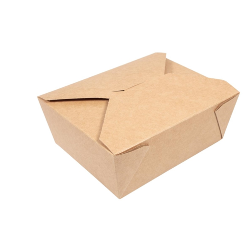  HorecaTraders Food containers | Biodegradable | Cardboard | 500 pcs | 1.3L | 12 x 15.2 x 6.4 cm 
