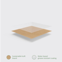 Bols de nourriture | Biodégradable | carton | 500 pièces | 1,3 L | 12 x 15,2 x 6,4 cm
