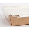 HorecaTraders Food containers | With Lid | Recyclable | 1000ml | 14x19x4.5cm