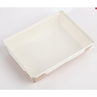 Bols de nourriture | Avec couvercle | Recyclable | 1000 ml | 14 x 19 x 4,5 cm