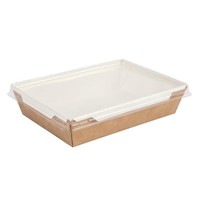Bols de nourriture | Avec couvercle | Recyclable | 1000 ml | 14 x 19 x 4,5 cm