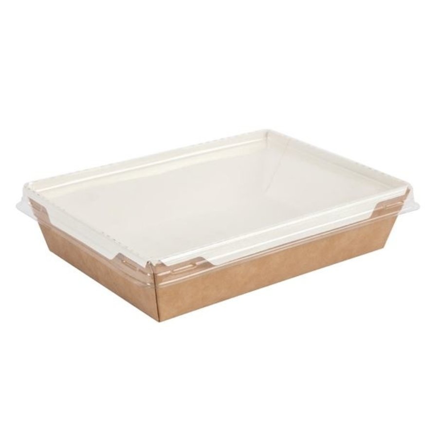 Bols de nourriture | Avec couvercle | Recyclable | 1000 ml | 14 x 19 x 4,5 cm