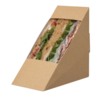 HorecaTraders Sandwich boxes | Triangle | Degradable | 500 pieces | 12.3 x 12.3 x 7.2 cm