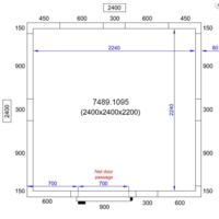 Koelcel | 0/+5°C | 240 x 240 x 220 cm