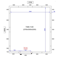 Chambre froide 0/+5 | 270 x 300 x 220 cm