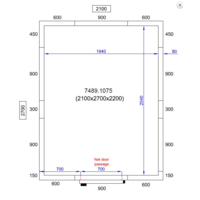 Koelcel | -20/-10°C | 210 x 270 x 220 cm