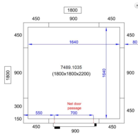 Freezer 180X180X220 CM | -10/-20 °C