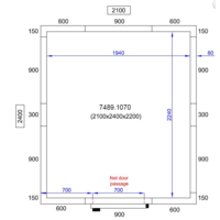 Freezer cell 210X240X220 CM | -10/-20 °C