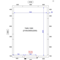 Freezer cell 210X300X220 CM | -10/-20 °C