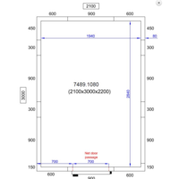 Vriescel 210X300X220 CM | -10/-20 °C