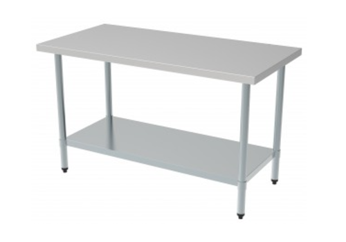 Combisteel Table de travail en acier inoxydable Combisteel avec étagère inférieure 700X700X850 