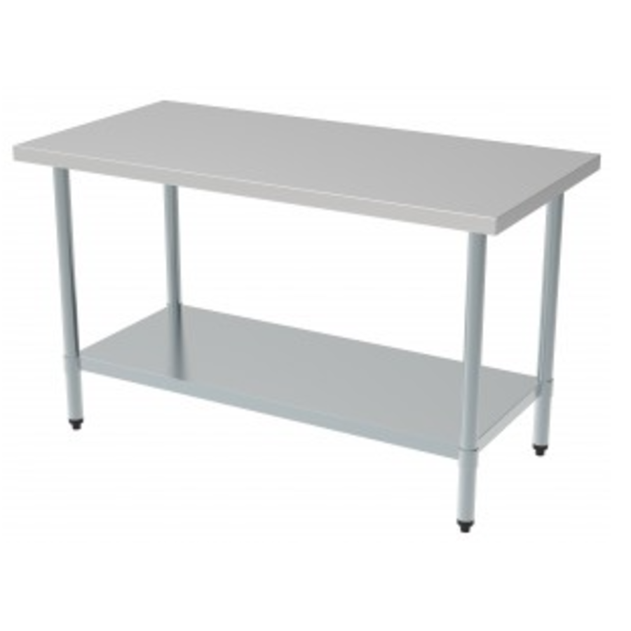 Combisteel stainless steel work table with bottom shelf 700X700X850