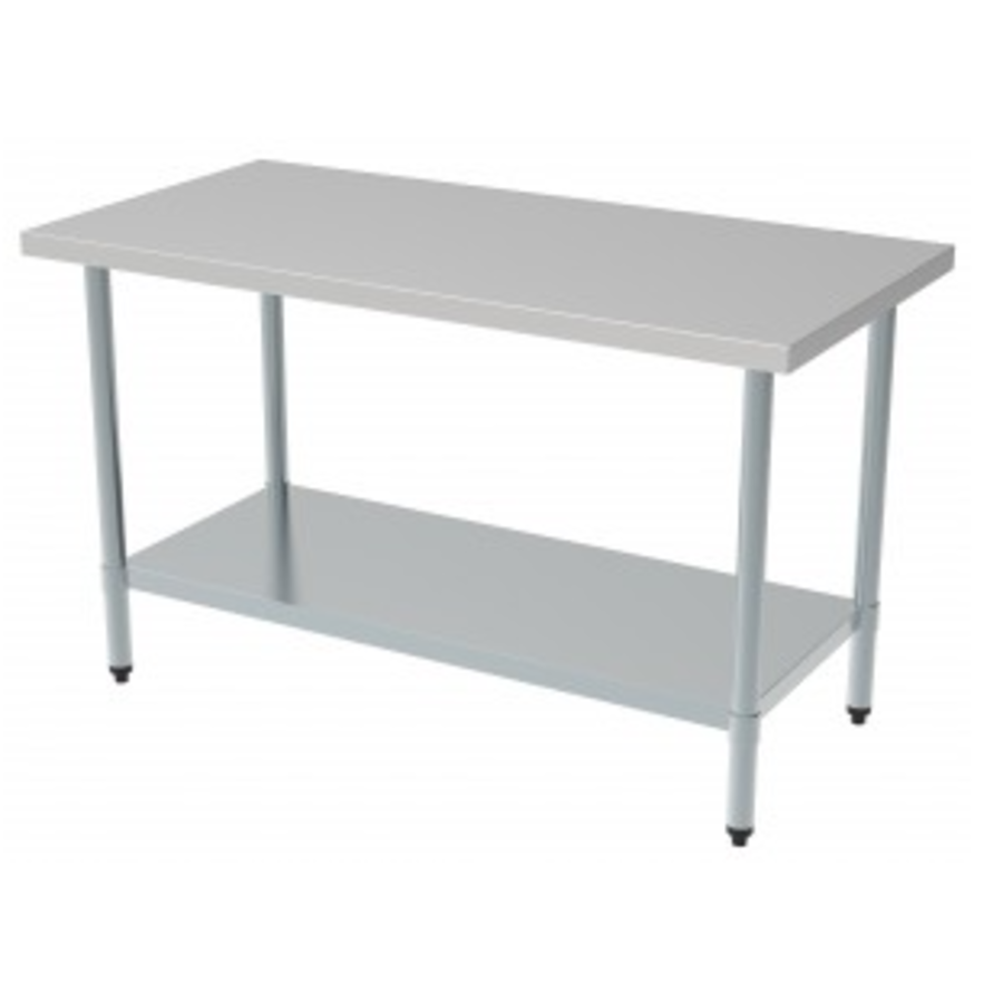 Table de travail en acier inoxydable Combisteel avec étagère inférieure 700X700X850