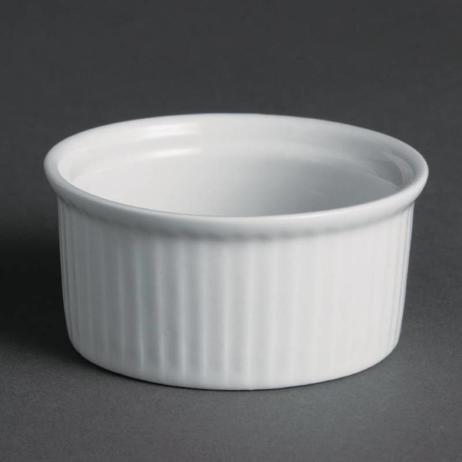 Petit ramequin en porcelaine blanche | 12 pièces