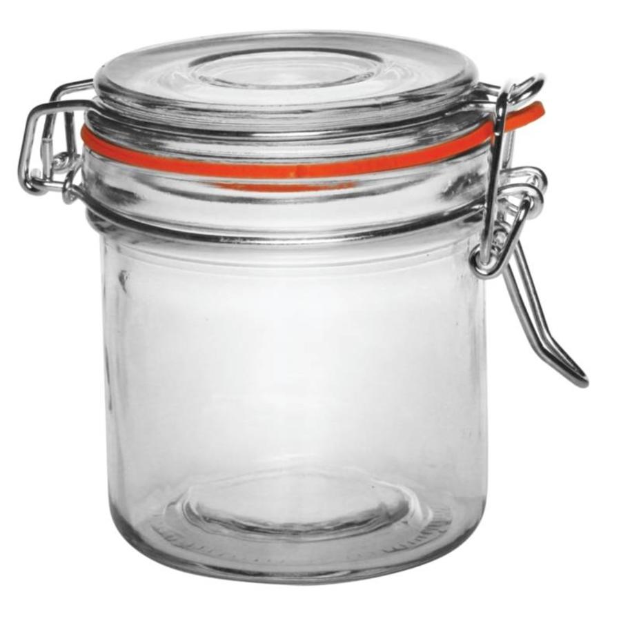 Glass preserving jar / storage jar with swing top, 0.30 l (6 pieces)