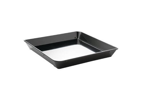  HorecaTraders Melamine Bowls for Buffet Black | 29x29cm 