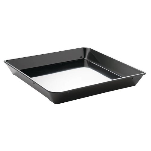  HorecaTraders Melamine Bowls for Buffet Black | 29x29cm 