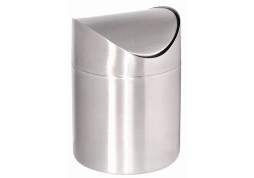  HorecaTraders Poubelle en acier inoxydable 17(h) x 12(Ø) cm 