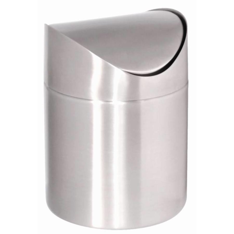 Waste bin stainless steel 17(h) x 12(Ø) cm