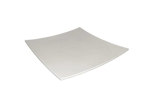 HorecaTraders Melamine Curved Square Plate White | 31x31cm 