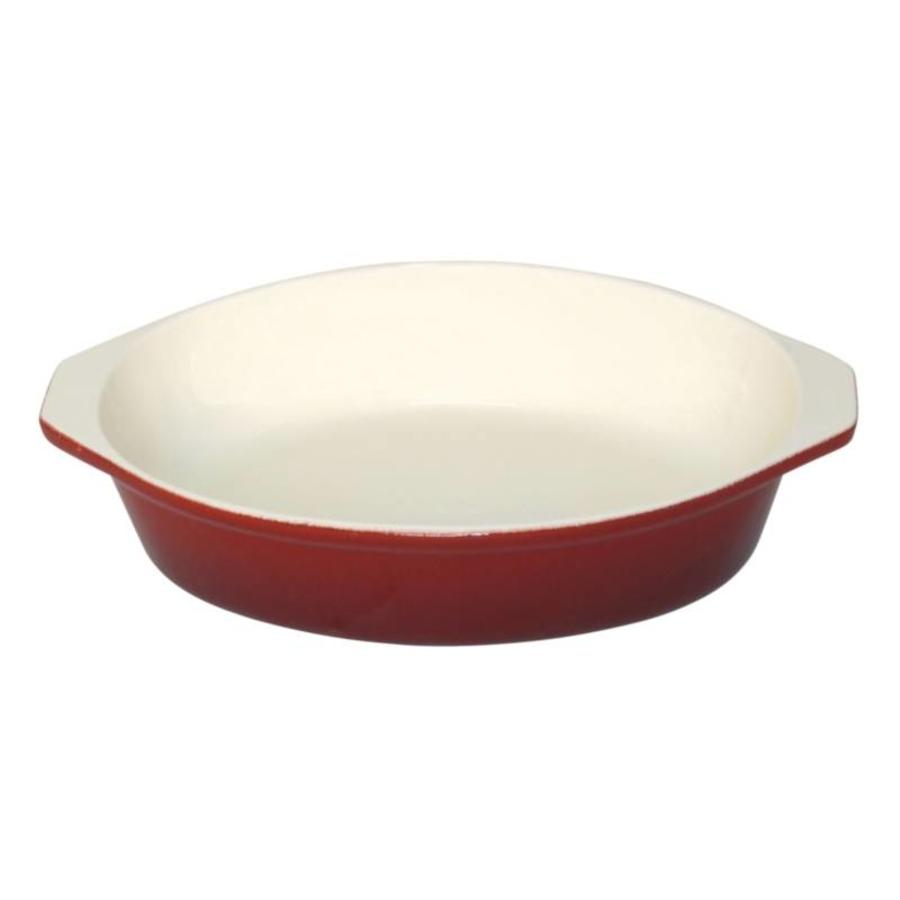 round gratin dish red 400ml