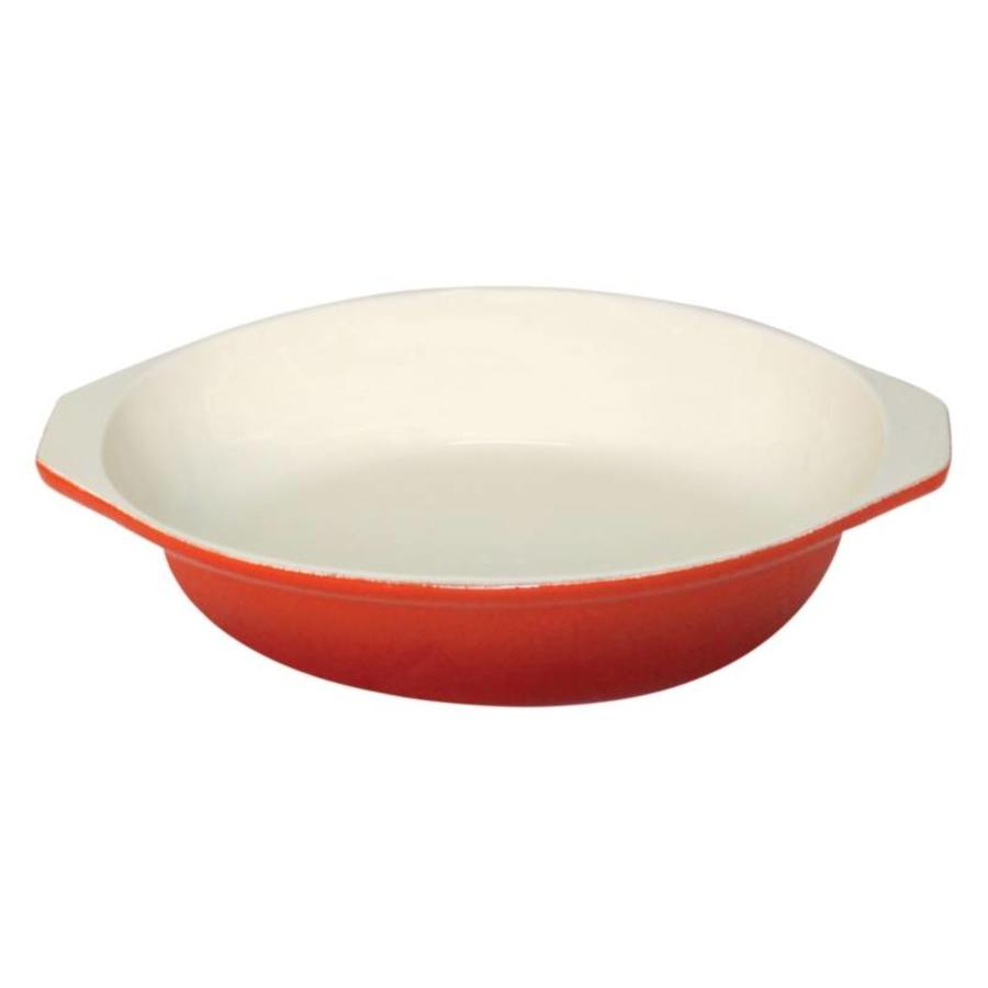 Ronde gratineerschaal oranje 400ml