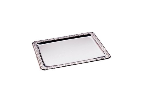  HorecaTraders Plat de service rectangulaire en acier inoxydable | 3 formats 
