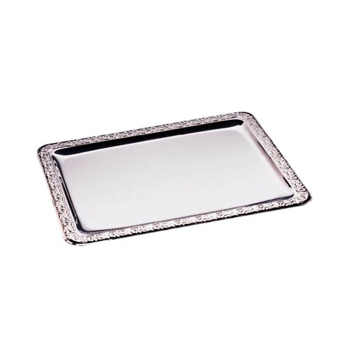  HorecaTraders Plat de service rectangulaire en acier inoxydable | 3 formats 