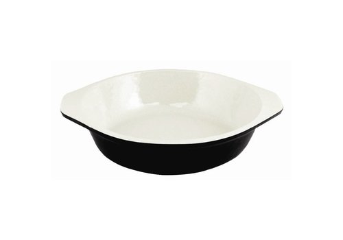  Vogue Gratineer Schaal Rond, Zwart 400 ml 