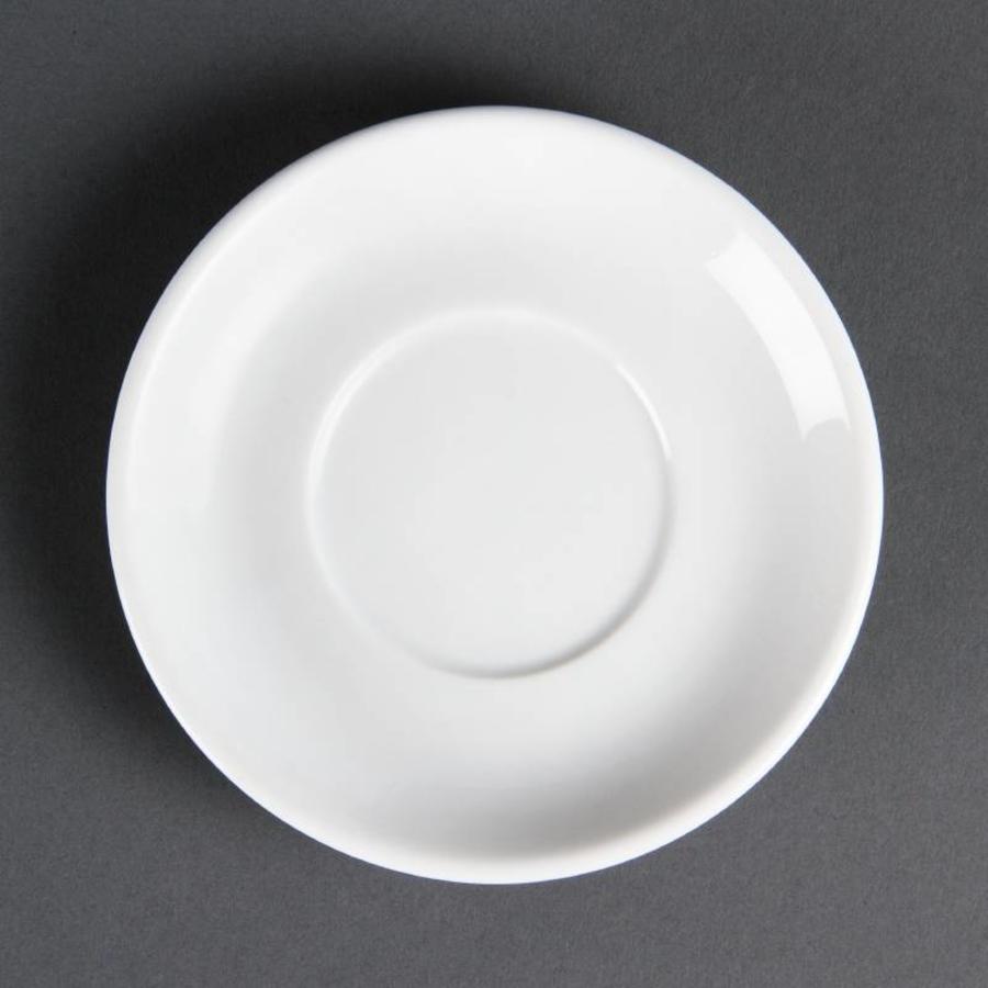 Espresso Saucers Porcelain White (12 Pieces)