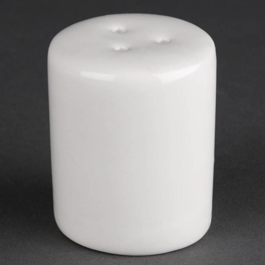 Porcelain white pepper shakers | 12 pieces