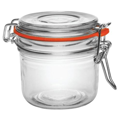  Vogue Glass preserving jar / storage jar with swing top, 200 ml (6 pieces) 