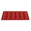 HorecaTraders Moules de cuisson en silicone rouge | 24 formes