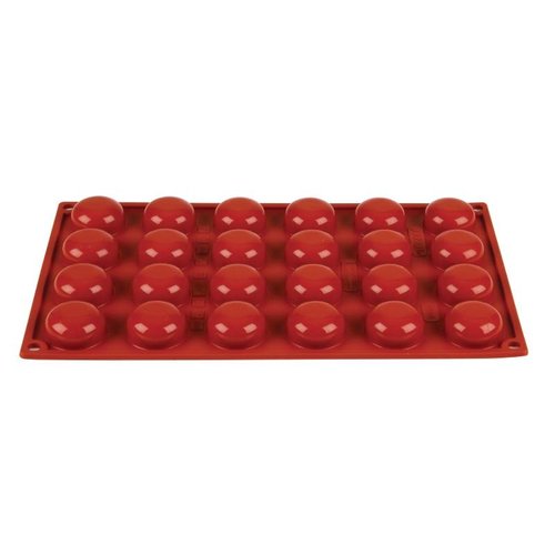  HorecaTraders Silicone baking molds red | 24 shapes 