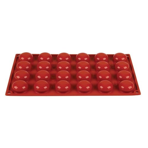  HorecaTraders Siliconen bakvormen rood | 24 vormen 