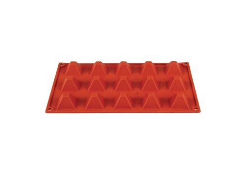  HorecaTraders Moules à gâteaux en silicone rouge | 15 formes 